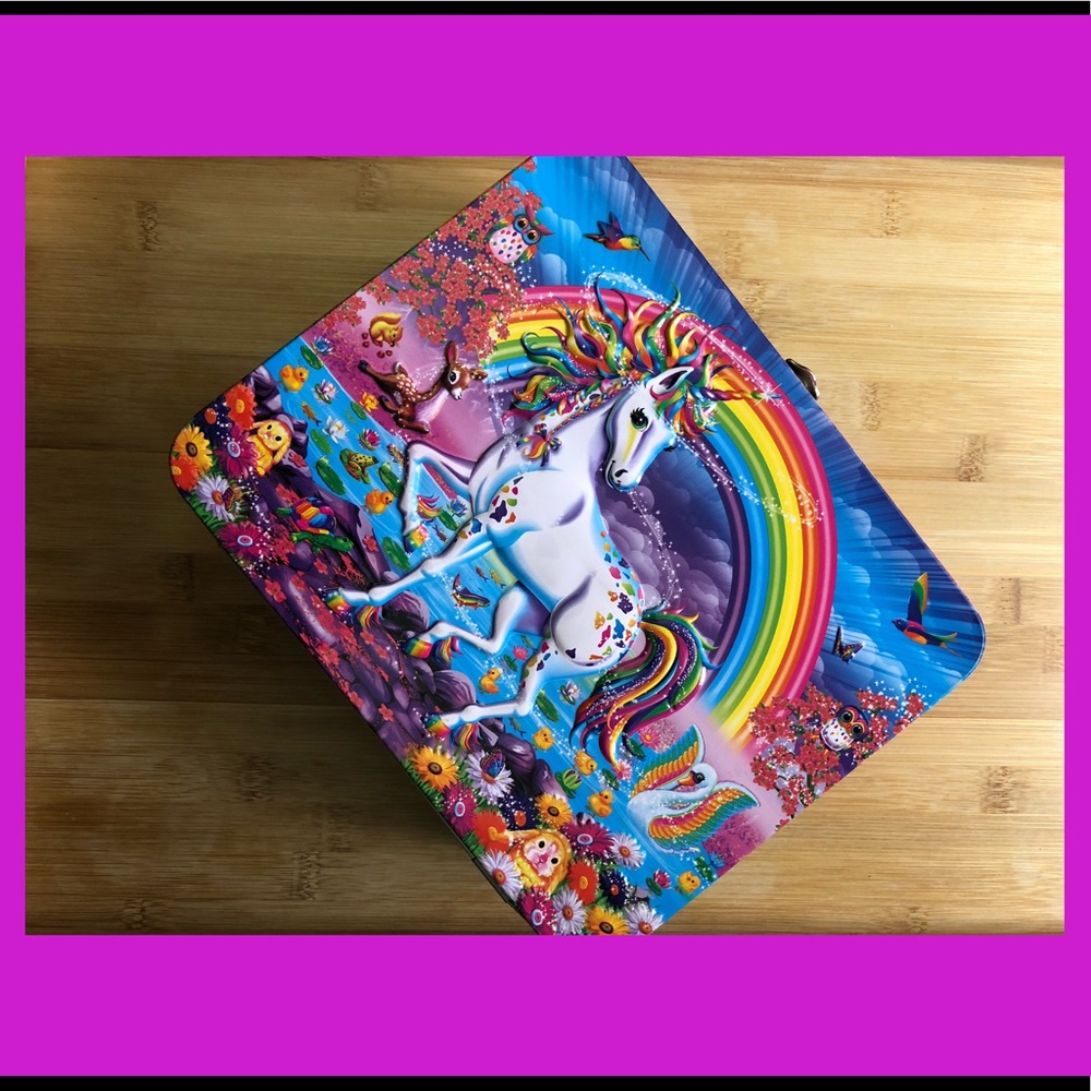 🌲🎏 Lisa Frank Tin box